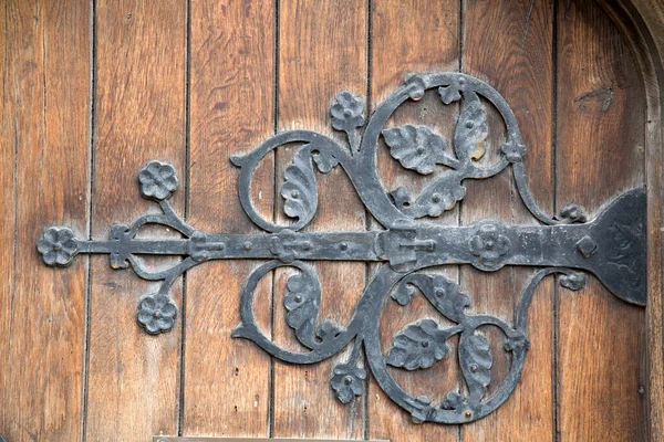 Wooden Door Design Gloucester Cathedral England — Stock Photo, Image
