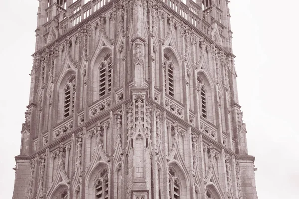 Gloucester Cathedral Tower England Black White Sepia Tone — Stock Photo, Image