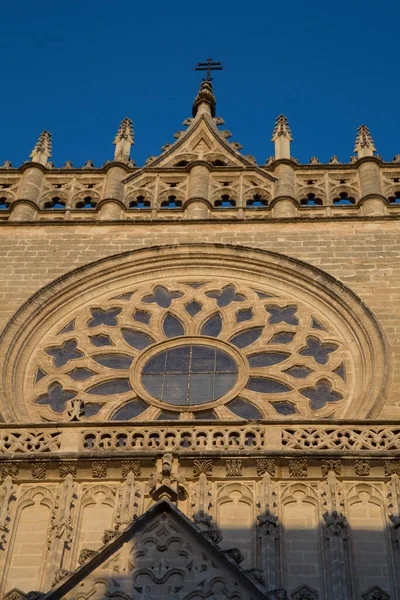 Cathedral Facade Sevilha Espanha — Fotografia de Stock