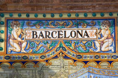 Barselona Tabelası; Plaza de Espana Meydanı, Sevilla; İspanya