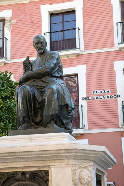 Statua Montanes 1923 Piazza Salvador Siviglia Spagna — Foto Stock