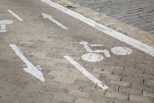 Primer Plano Bike Lane Sevilla —  Fotos de Stock