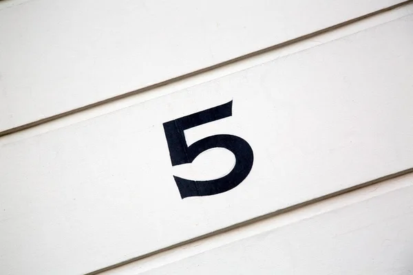 Number Five on Building Facade