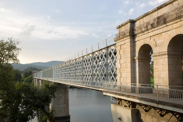 Mezinárodní Most 1886 Tuy Valencii Španělsko Portugalsko — Stock fotografie