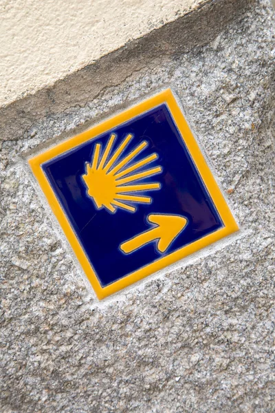 Camino Santiago Sign Galicië Spanje — Stockfoto