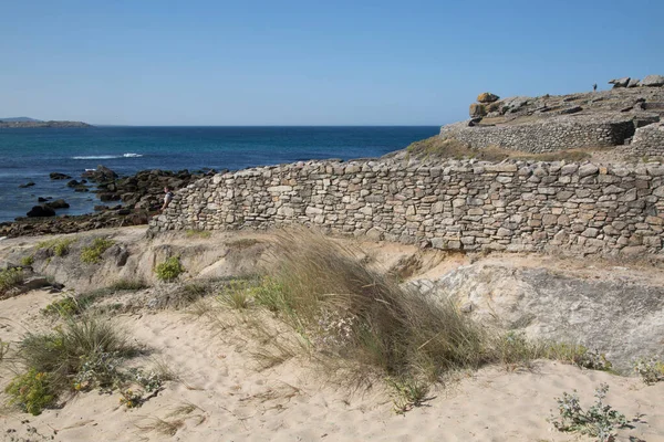 Spiaggia Castro Barona Galizia Spagna — Foto Stock