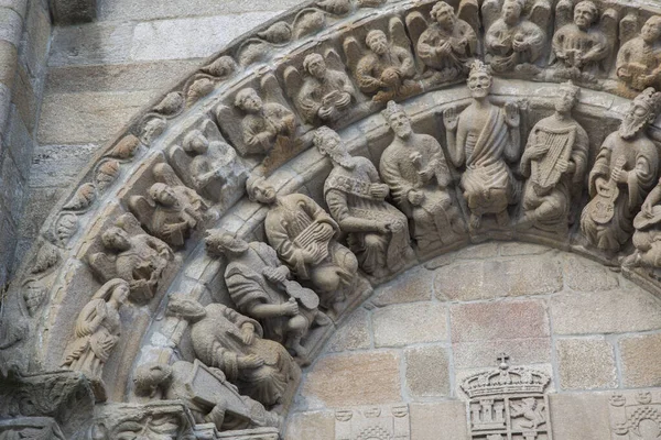 Inträde Till San Martino Kyrkan Noia Galicien Spanien — Stockfoto