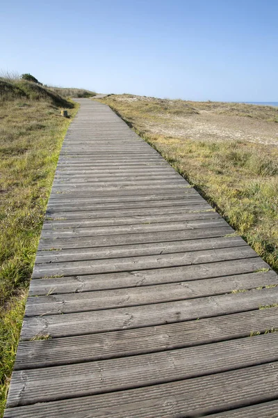 Przejście Furnas Beach Xuno Galicja Hiszpania — Zdjęcie stockowe