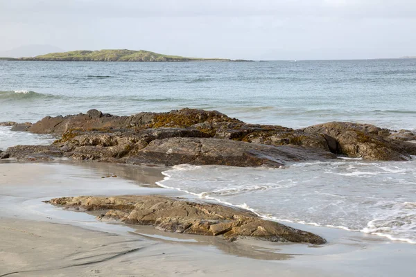 Silver Strand Beach Rinvyle Tully Connemara National Park Irlanda — Fotografia de Stock