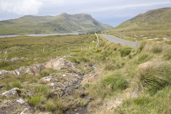 Open Road Connemara National Park Irland — Stockfoto