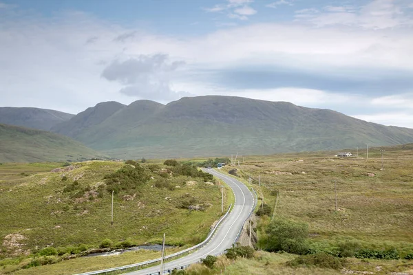 Open Road Killary Fjord Connemara National Park Irland — Stockfoto