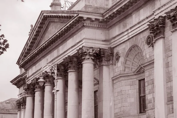 Four Courts Building Dublin Irland Schwarz Weiß Sepia Ton — Stockfoto