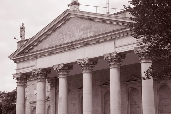 Rlanda Bankası Binası Dublin Black White Sepia Tone — Stok fotoğraf