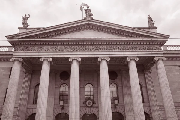 General Post Office Dublin Irland Svart Och Vitt Sepia Tone — Stockfoto