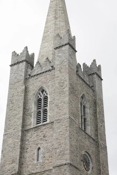 Patricks Cathedral Tower Dublin Írország — Stock Fotó
