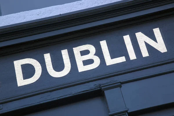 Dublin Sign Diagonal Slant — Φωτογραφία Αρχείου