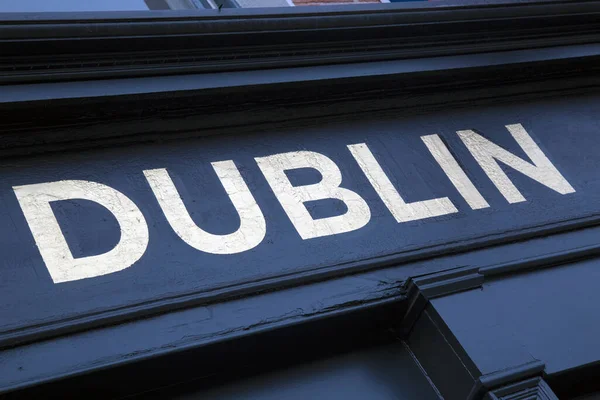 Dublino Segno Inclinazione Diagonale — Foto Stock