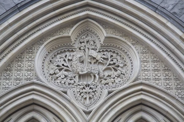 Ingang Van Christ Church Cathedral Dublin Ierland — Stockfoto