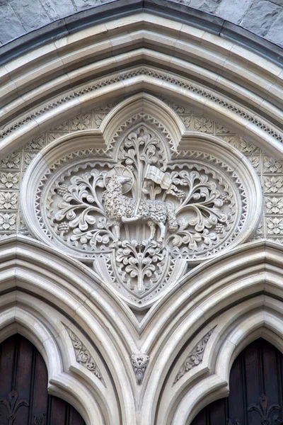 Eingang Der Christ Church Cathedral Dublin Irland — Stockfoto