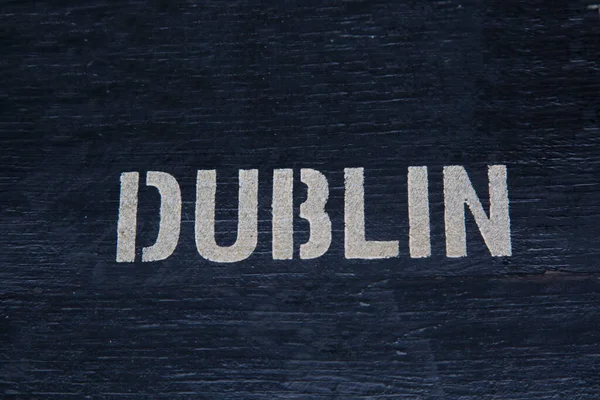 Dublin Sign Wood Background — Stock Photo, Image