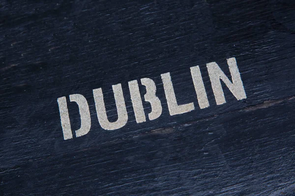 Dublin Sign Wood Background — Stock Photo, Image