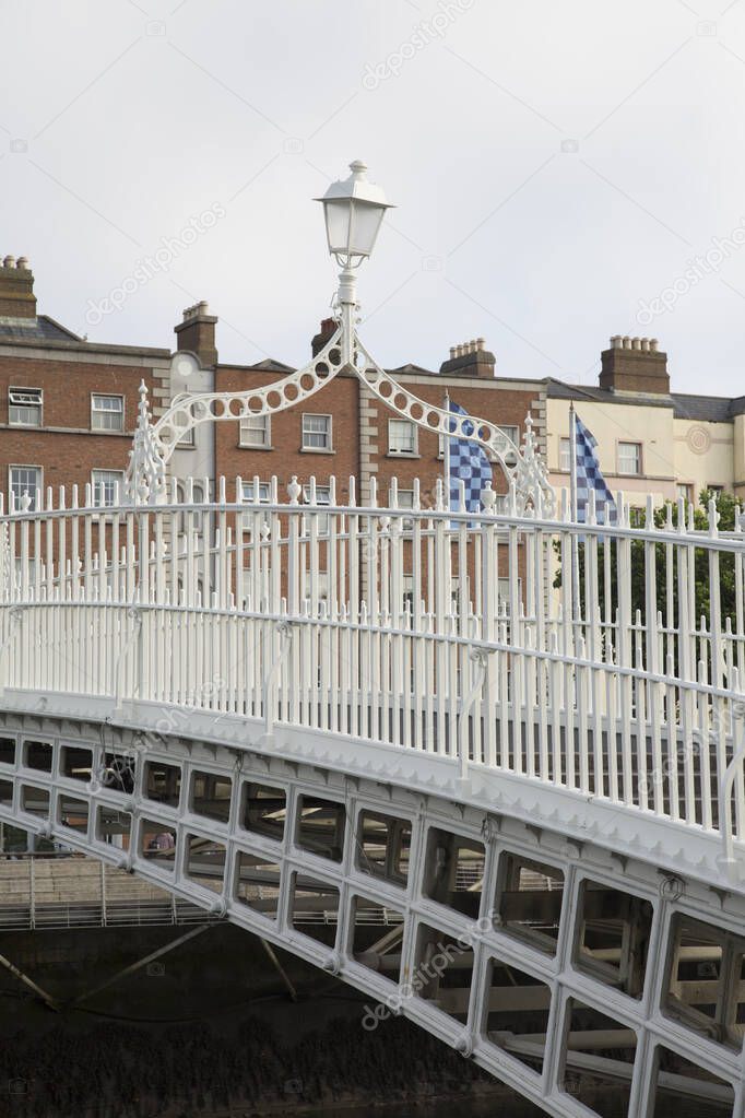 HaPenny Bridge in Dublin in Ireland
