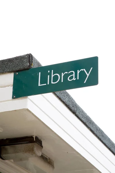 Bina Önü Kütüphane Şareti — Stok fotoğraf