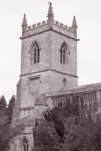 Saint Mary Virgin Church Chipping Norton Cotswolds England Storbritannien Svart — Stockfoto