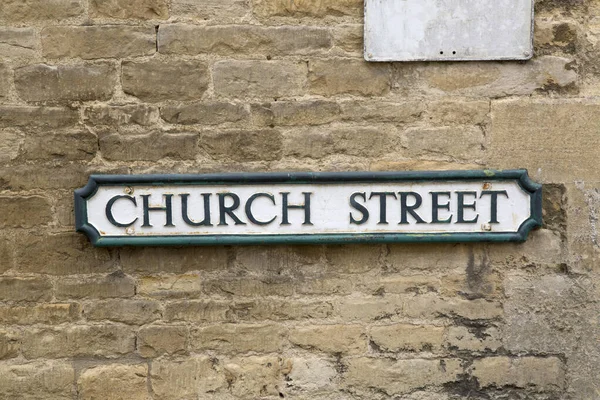 Church Street Road Sign Wall — Stock fotografie