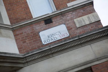 Kings Road Street Tabelası; Chelsea; Londra; İngiltere;