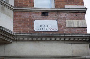 Kings Road Street Tabelası; Chelsea; Londra; İngiltere;