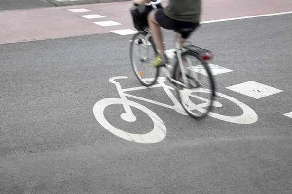 Ciclista Bike Path Malmo Suecia — Foto de Stock