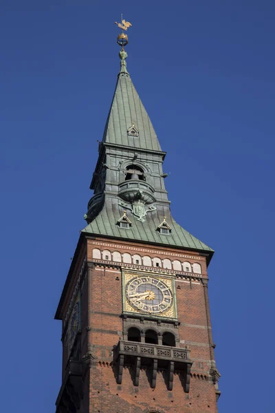 Torre Câmara Municipal Copenhaga Dinamarca — Fotografia de Stock