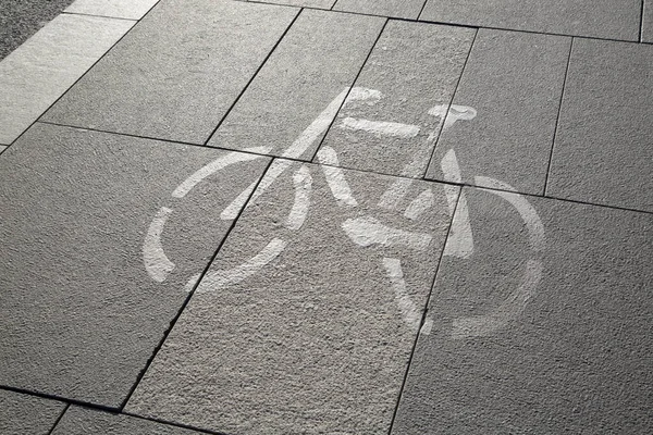 Cycle Lane Symbol Copenhague Dinamarca —  Fotos de Stock