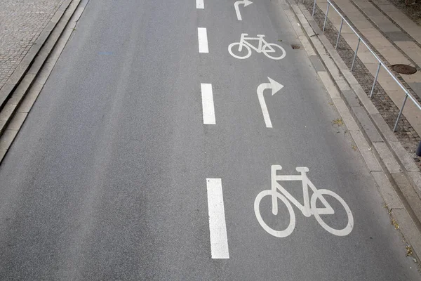 Cycle Path in Copenhagen; Denmark