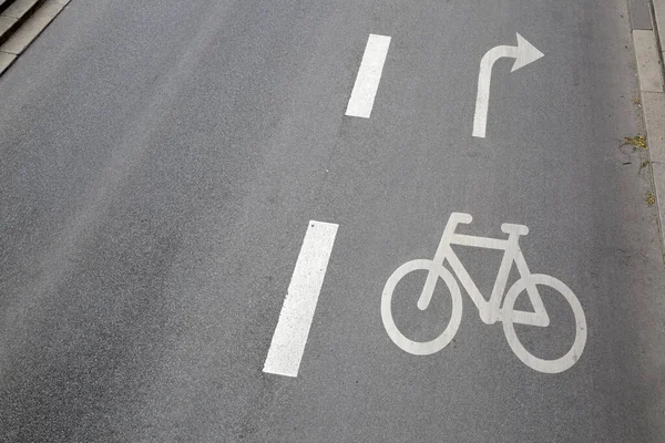 Cycle Path Tilt Copenhagen Denmark — Stock Photo, Image