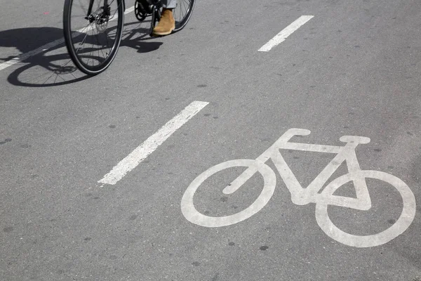 Kopenhag Danimarka Bisiklet Yolu — Stok fotoğraf