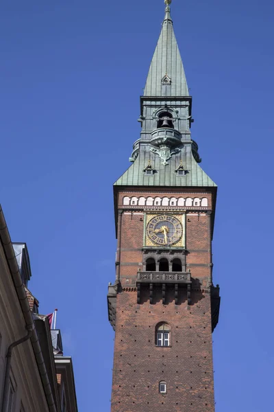 Stadhuis Toren Kopenhagen Denemarken — Stockfoto
