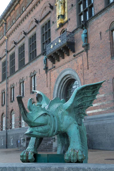 Dragon Figure Dehors Hôtel Ville Copenhague Danemark — Photo