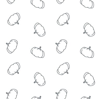 Kabakile siyah-n-beyaz dikişsiz desen. Vektör 8 Eps.