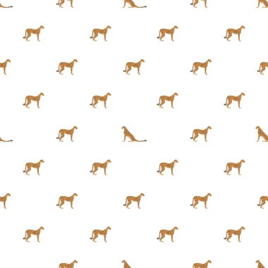 Beyaz arka plan üzerinde çitalar ile vektör dikişsiz desen.