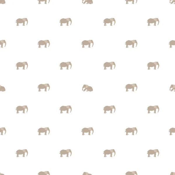 Modello Senza Cuciture Vettoriale Con Elefanti Sfondo Bianco — Vettoriale Stock