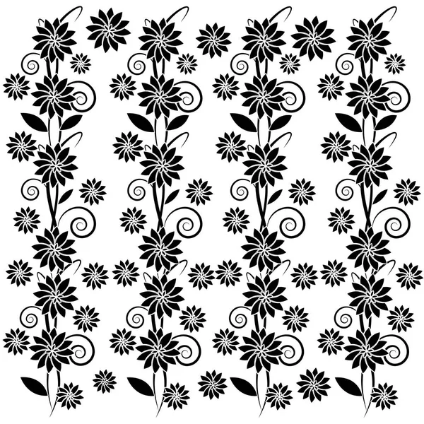 Blumen Auf Weißem Hintergrund Vektorillustration — Stockvektor