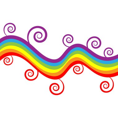 Beyaz arka plan üzerinde izole gökkuşağı.