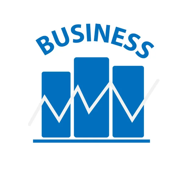 Blaues Geschäftssymbol Isoliert Auf Weißem Hintergrund Vektorillustration — Stockvektor