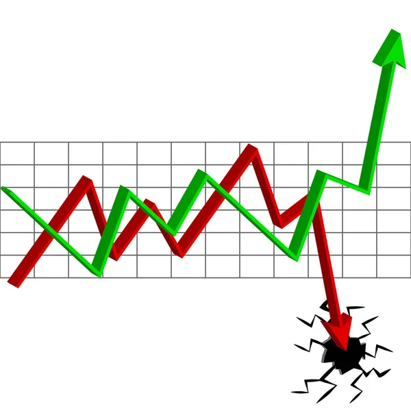 Gráfico Abstrato Sobre Fundo Branco Ilustração Vetorial — Vetor de Stock