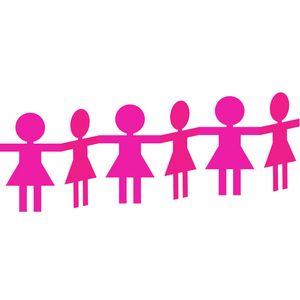 Цепь людей изолированы на белом фоне. Векторная иллюстрация
.