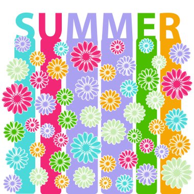 Yaz görüntü beyaz arka plan üzerinde izole. Vektör çizim.