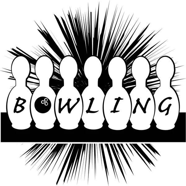 Izolované Bílém Pozadí Symbol Bowling Vektorové Ilustrace — Stockový vektor