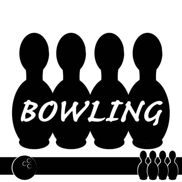 Izolované Bílém Pozadí Symbol Bowling Vektorové Ilustrace — Stockový vektor